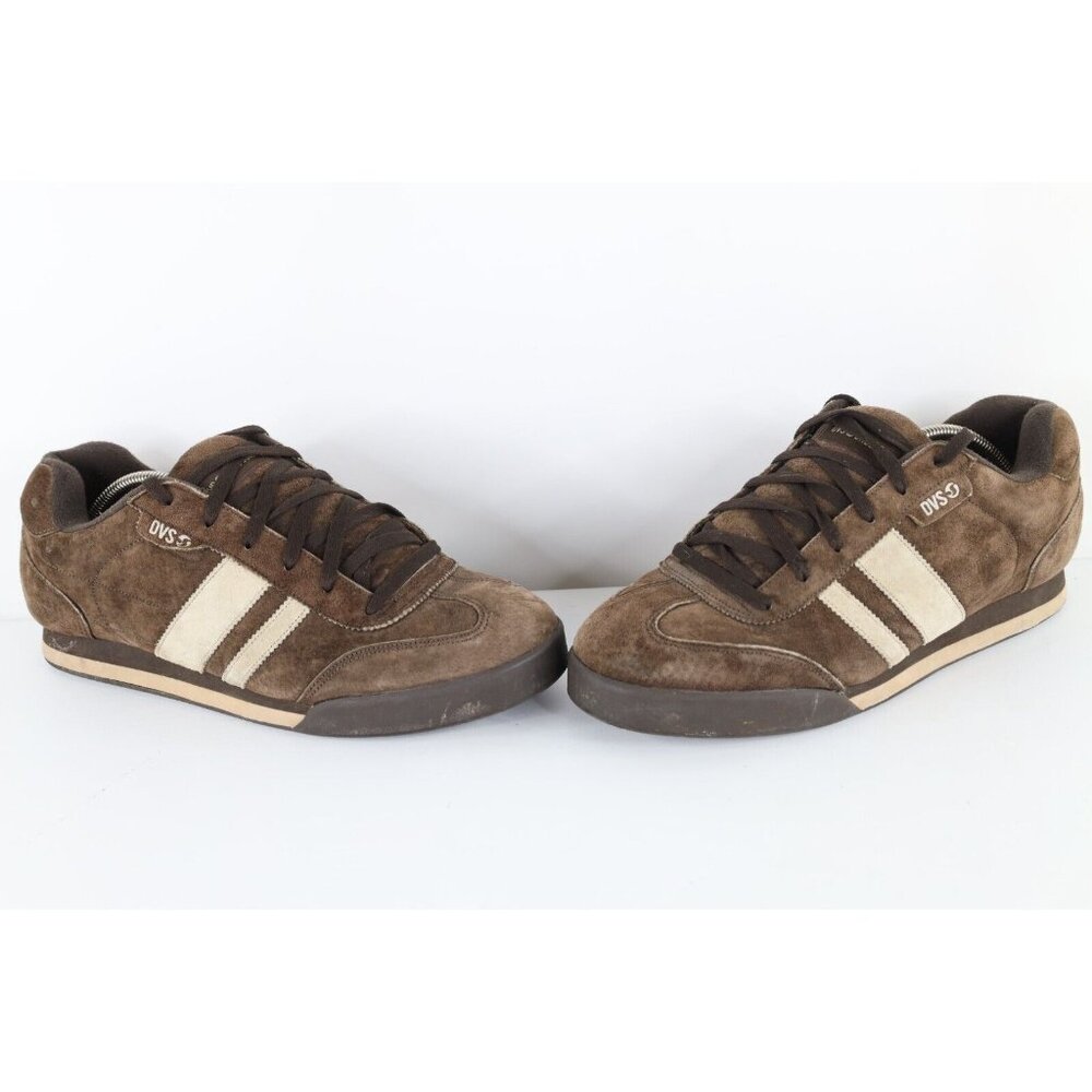 Vintage 90s DVS Skateboarding Mens 13 Distressed Suede Leather Padded Shoes